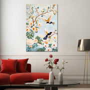 Twee vogels schilderij