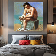 Akt, sich den Fuß abtrocknend - Picasso