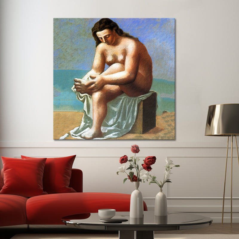 Akt, sich den Fuß abtrocknend - Picasso