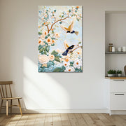 Twee vogels schilderij