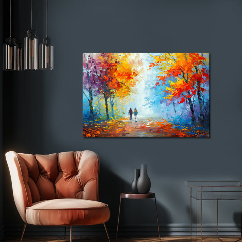 Wandelen schilderij