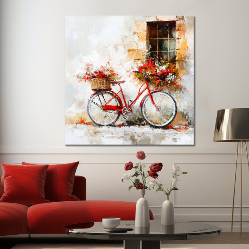 Fiets met bloemen II