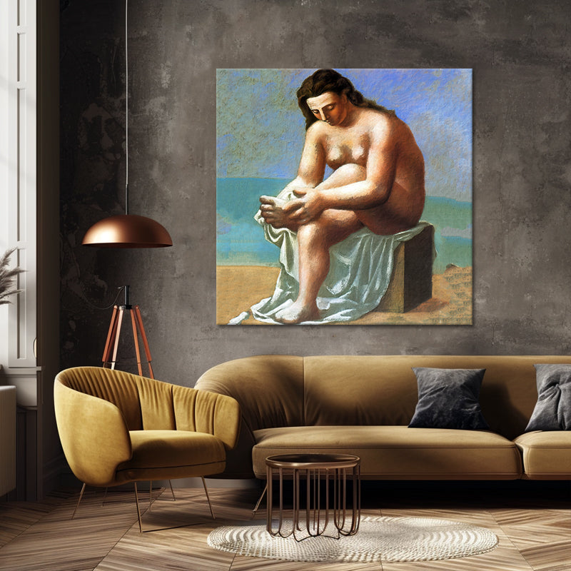 Akt, sich den Fuß abtrocknend - Picasso