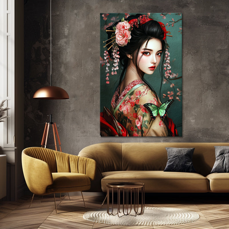 Geisha in traditionele kleding