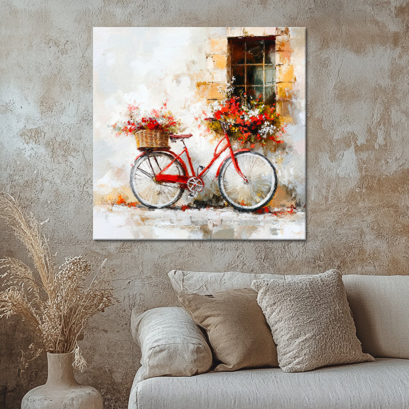 Fiets met bloemen II
