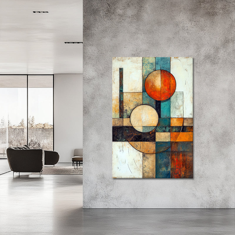 Abstract line schilderij