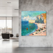The Beach and the Falaise d’Amont - Monet