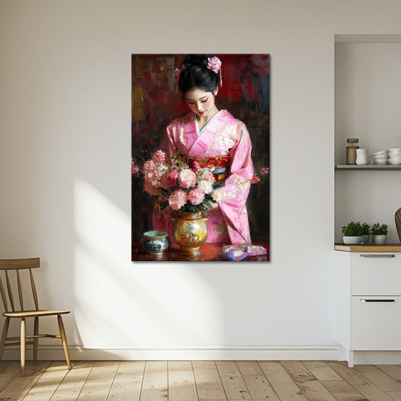 Aziatische vrouw in kimono
