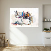 Aquarel Schilderij Ezel