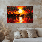 Sonnenuntergang in der Savanne