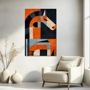 Paard in kubisme art