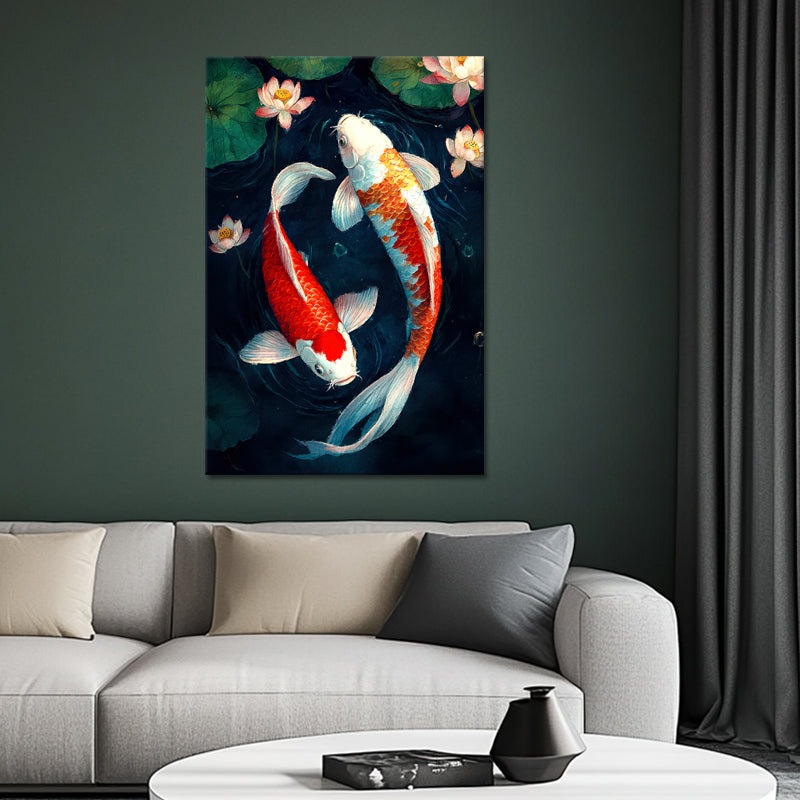 Twee koi karper vissen