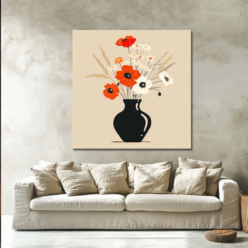 Illustrationen von Vase mit Blumen