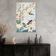 Twee vogels schilderij