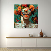 Frau mit Schmetterling-Kunst