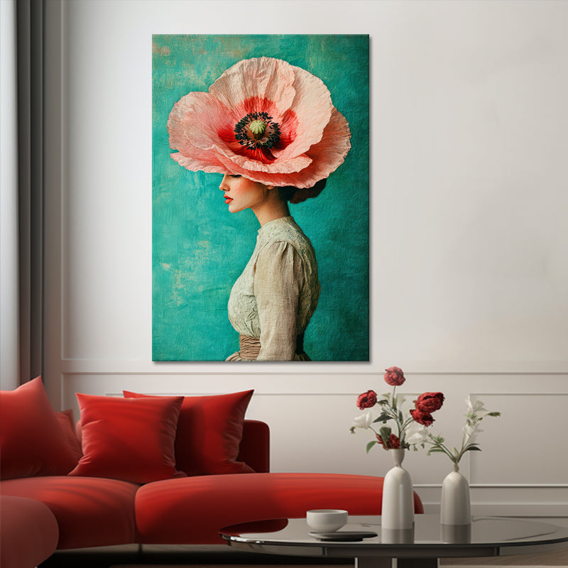 Frau mit einer großen Blume II