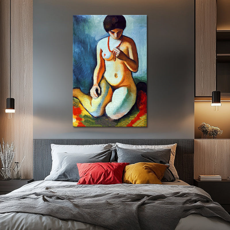 Naakt met Koraalketting - August Macke