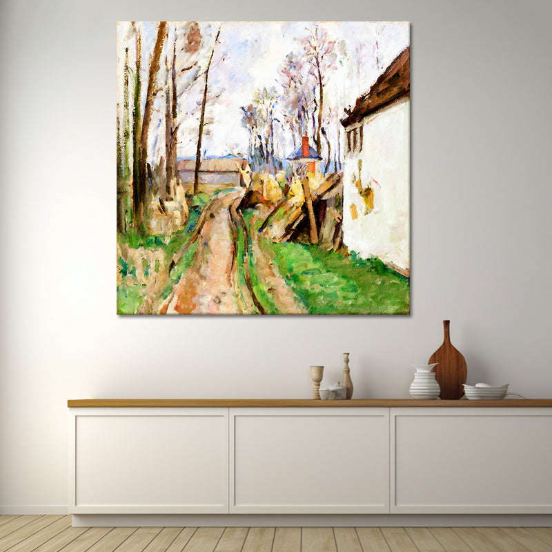 A Village Road nabij Auvers - Paul Cezanne