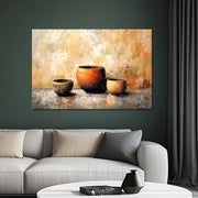 Drie decoratieve potten