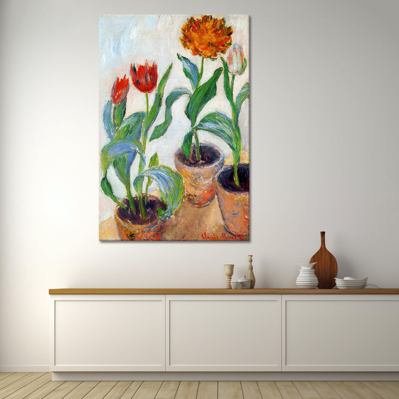 Three Pots of Tulips - Monet