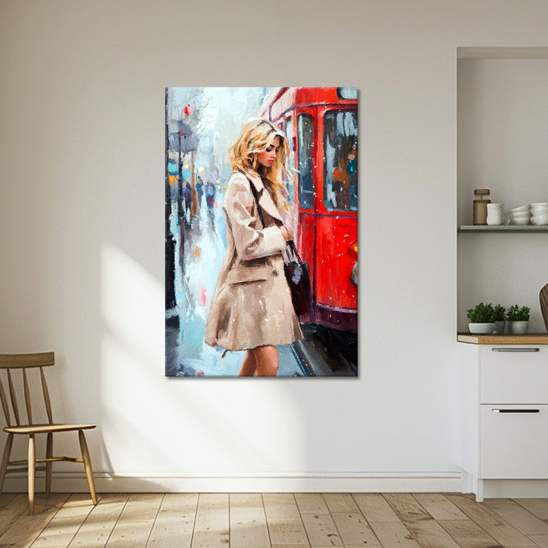 Frau in einem Mantel