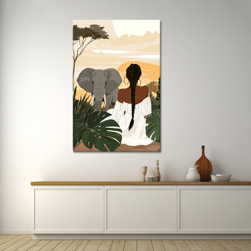 Frau mit Elefant II