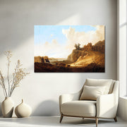 Bergachtig landschap met kasteelruïne - Aelbert Cuyp