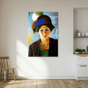 Portrait de la femme de l'artiste avec un chapeau - August Macke