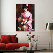 Aziatische vrouw in kimono
