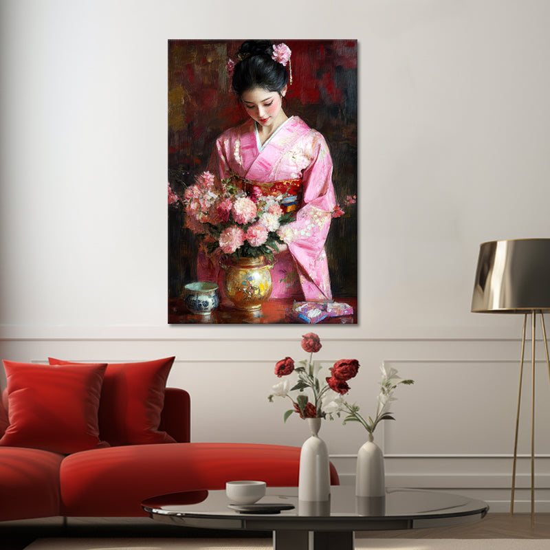 Aziatische vrouw in kimono