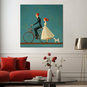 Koppel op de fiets