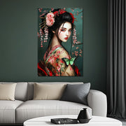Geisha in traditionele kleding