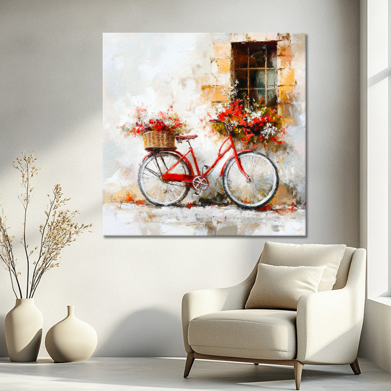 Fiets met bloemen II