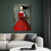 Frau in rotem Kleid IV