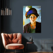 Portrait de la femme de l'artiste avec un chapeau - August Macke