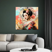 Frau im traditionellen Kimono