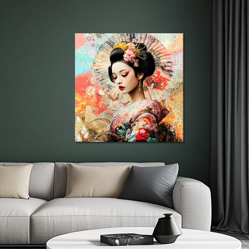 Frau im traditionellen Kimono