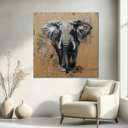 Olifant mixed media