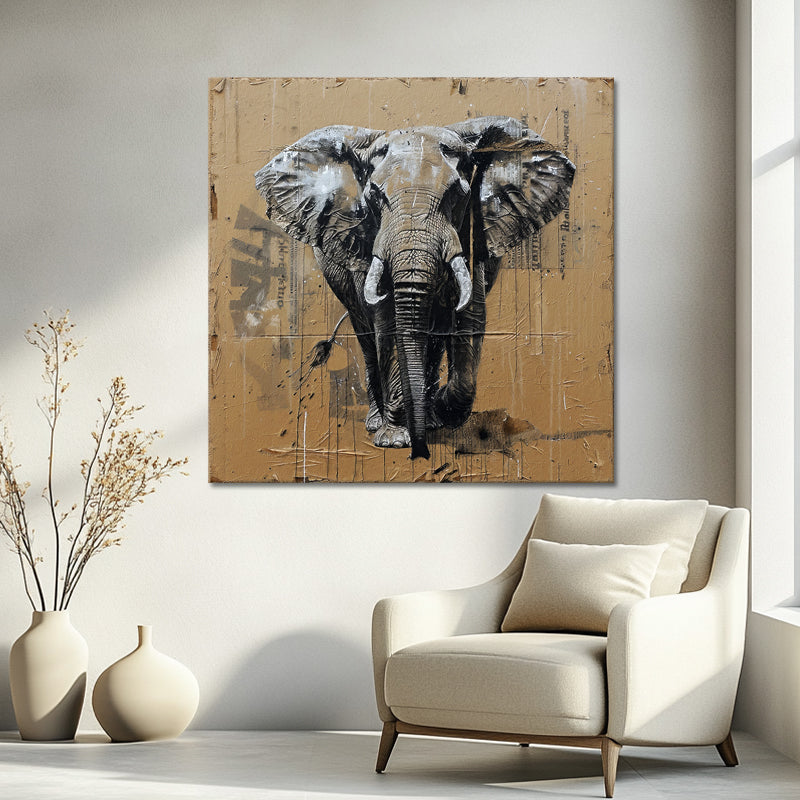 Olifant mixed media