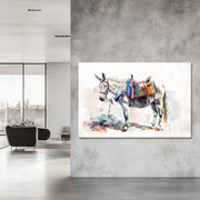 Aquarel Schilderij Ezel
