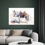 Aquarel Schilderij Ezel