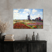 Fields of Tulip With The Rijnsburg Windmill - Monet