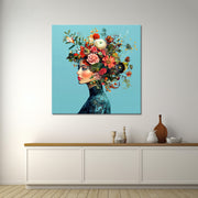 Vrouw met bloemen in het haar II