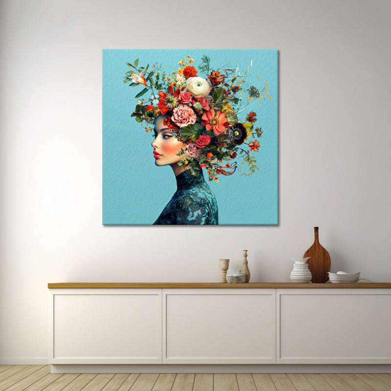 Vrouw met bloemen in het haar II