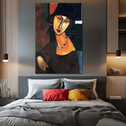 Jeanne Hébuterne mit Hut und Kette - Amedeo Modigliani