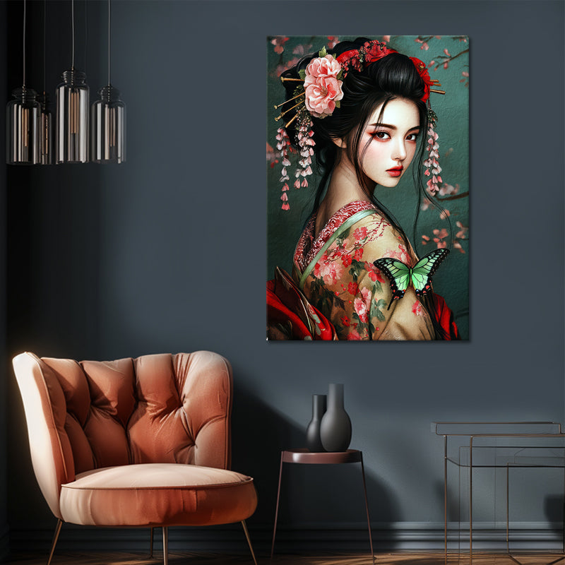 Geisha in traditionele kleding