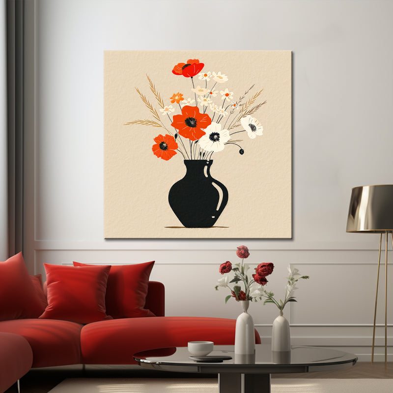 Illustrationen von Vase mit Blumen