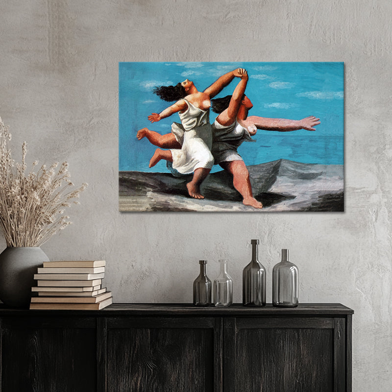 Zwei Frauen am Strand rennend - Picasso