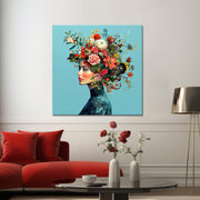 Vrouw met bloemen in het haar II