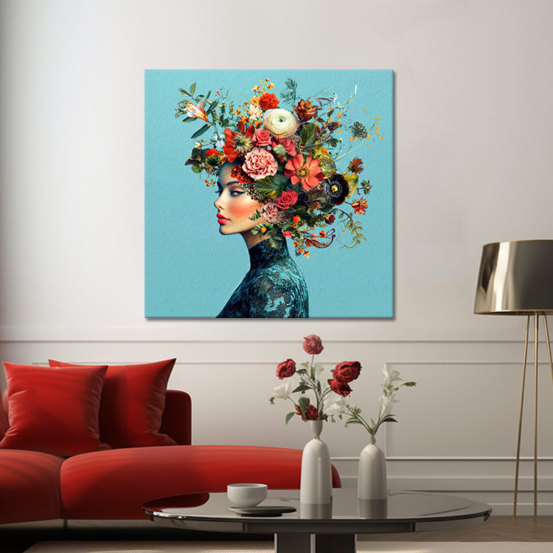 Vrouw met bloemen in het haar II